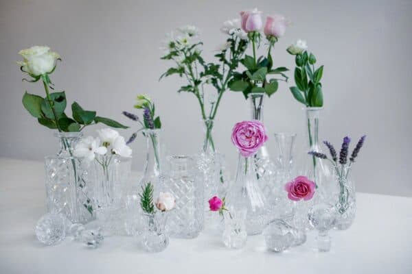 Vases wedding hire Raglan