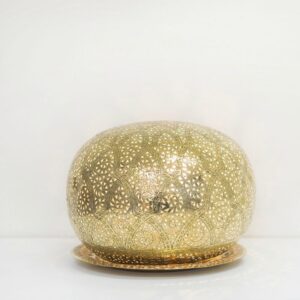 Round Brass Moroccan Lamp hire raglan